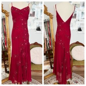 Vintage Sue Wong 100% Silk Beaded Dress Vintage Beaded Dress Fairy Dress Silk